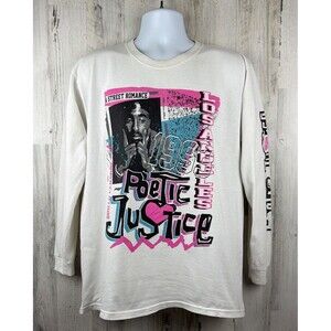 Vintage 1993 Poetic Justice Tupac Distressed Yazbek T-Shirt Large (21”x28”)